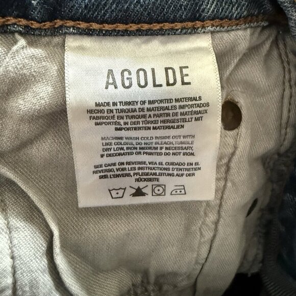 Agolde Los Angeles Blue Jeans Streetwear Vintage High Rise Casual Chic Streetwea - Picture 12 of 13